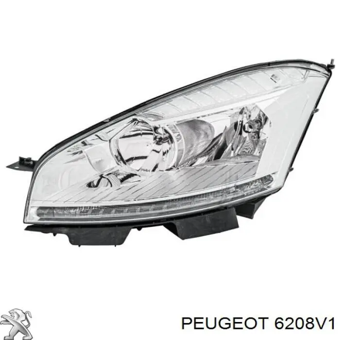 6208V1 Peugeot/Citroen фара ліва