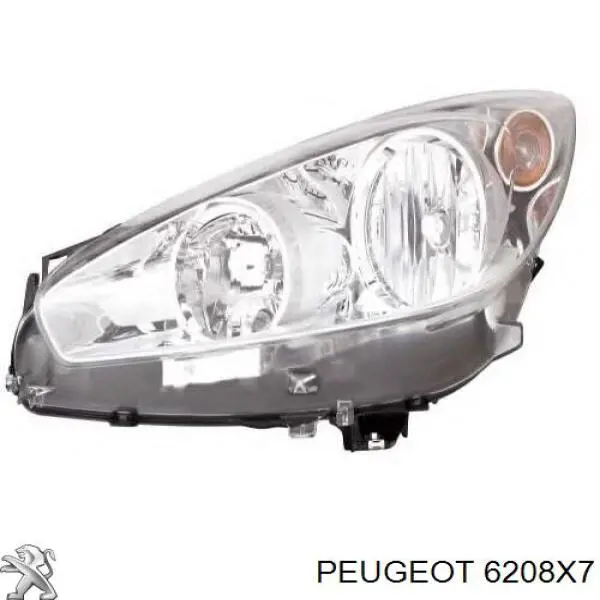 00006208X7 Peugeot/Citroen Фара дальнього світла в зборі