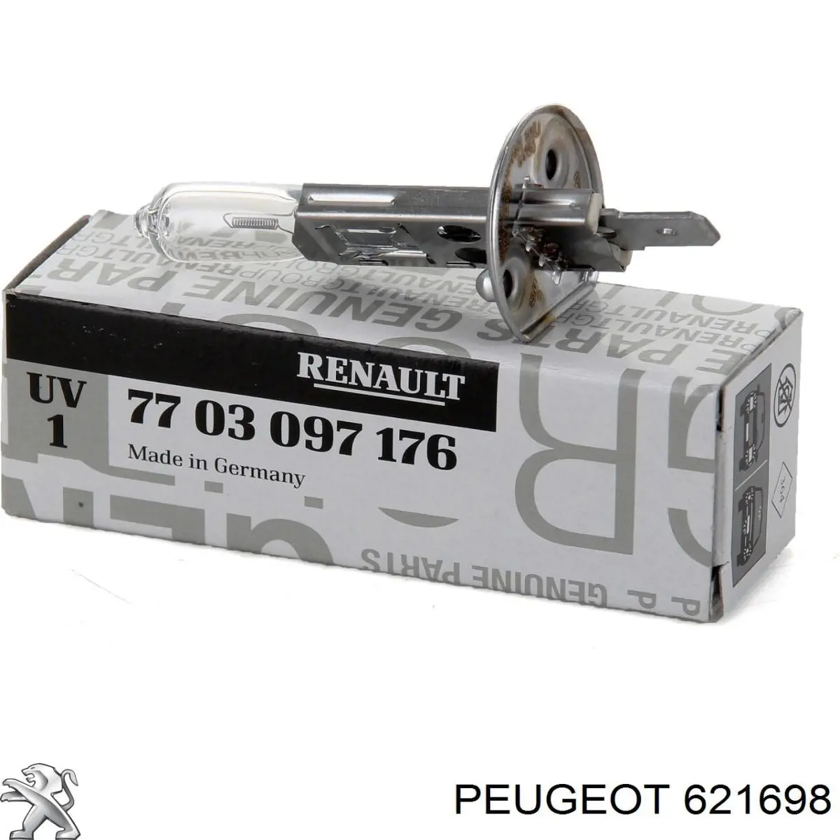 Лампочка галогенна Peugeot/Citroen 621698 ціна, від 2.11 USD