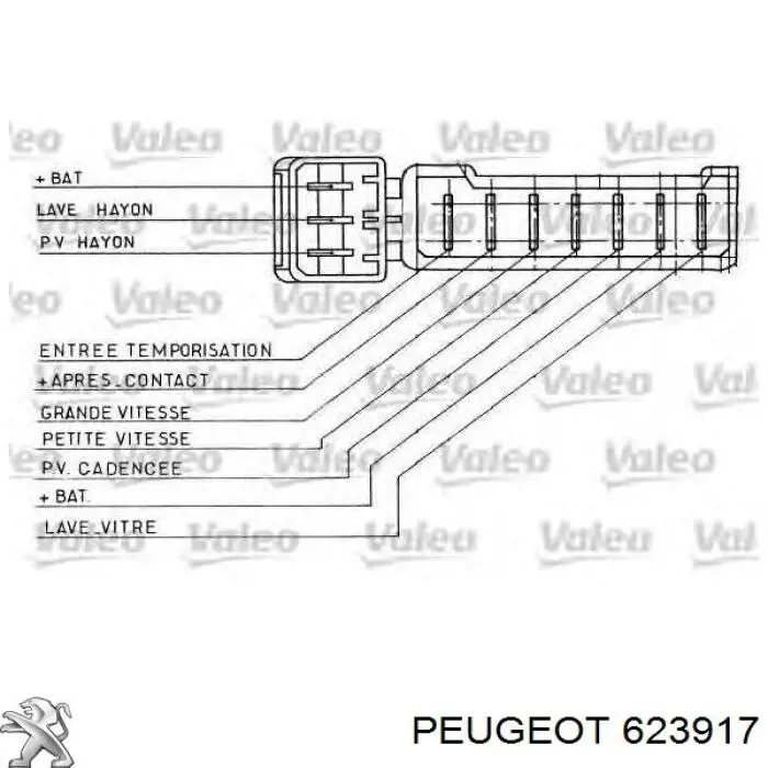 623917 Peugeot/Citroen Перемикач підрульовий, лівий