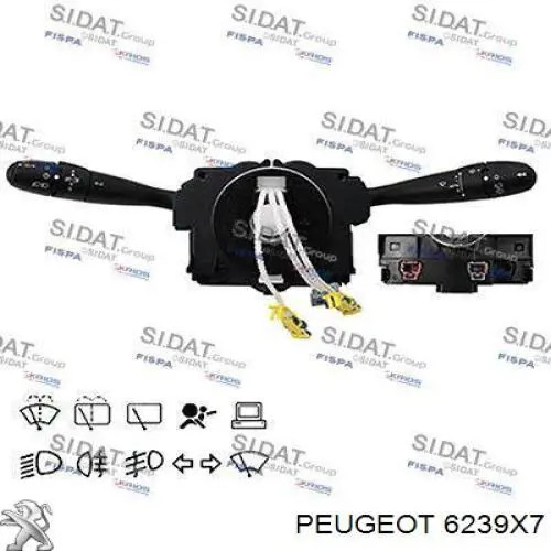 Купити 6239X7 Peugeot/Citroen Підрульовий перемикач