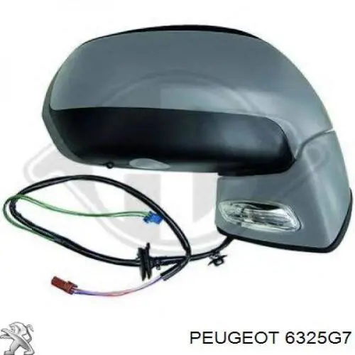 6325G7 Peugeot/Citroen Ліхтар підсвічування дзеркала заднього виду