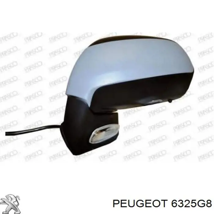 Ліхтар підсвічування дзеркала заднього виду Peugeot 3008 (Пежо 3008)