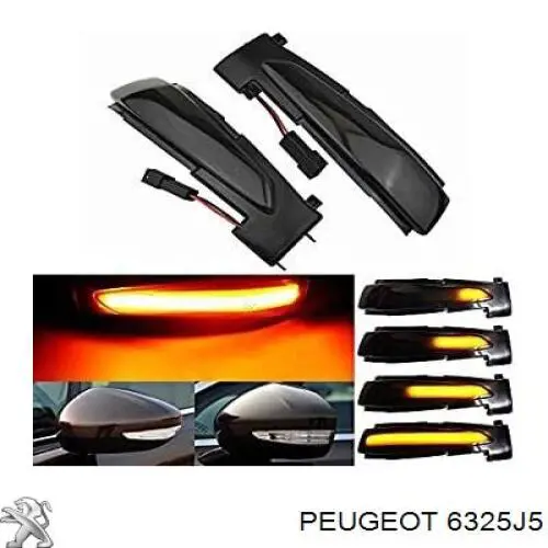 Покажчик повороту дзеркала, правий Peugeot/Citroen 6325J5