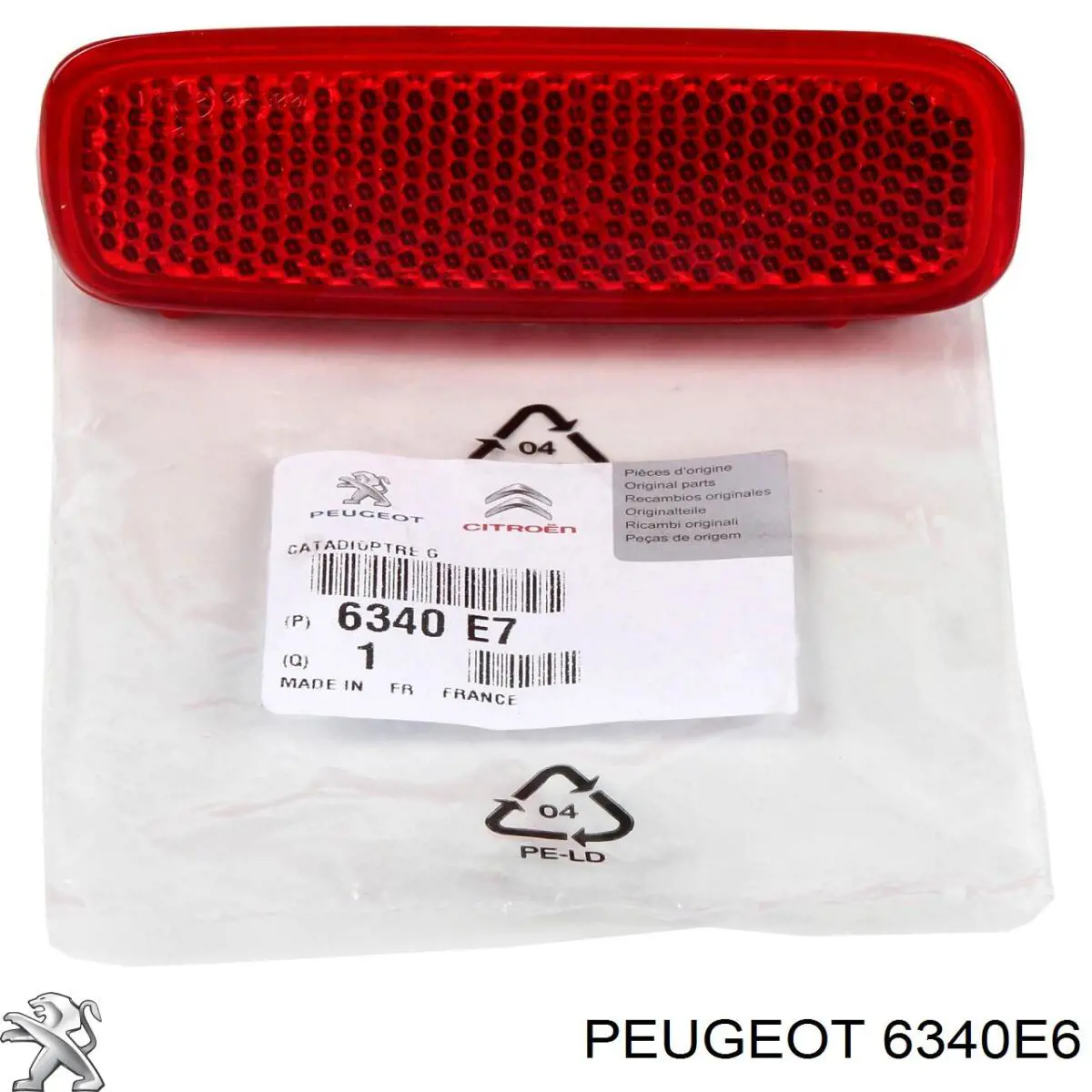 Правий катафот заднього бампера Peugeot/Citroen 6340E6 ціна, від 11.72 USD