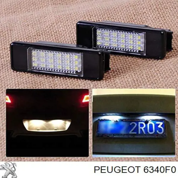 Ліхтар підсвічування заднього номерного знака Peugeot/Citroen 6340F0