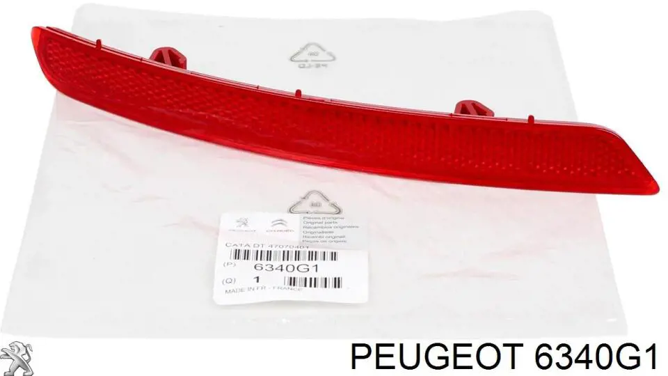 Правий катафот заднього бампера Peugeot/Citroen 6340G1 ціна, від 94.90 USD
