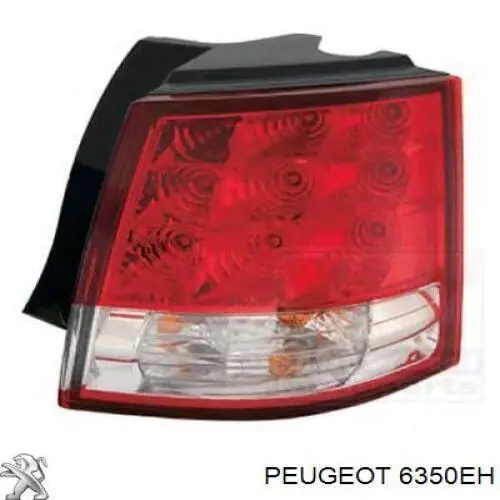 6350EH Peugeot/Citroen ліхтар задній лівий, зовнішній