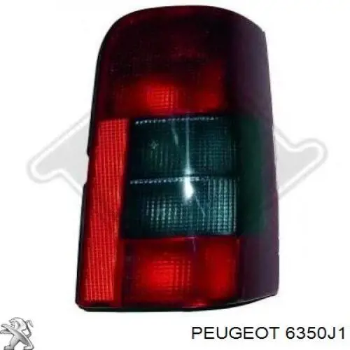 6350J1 Peugeot/Citroen ліхтар задній лівий