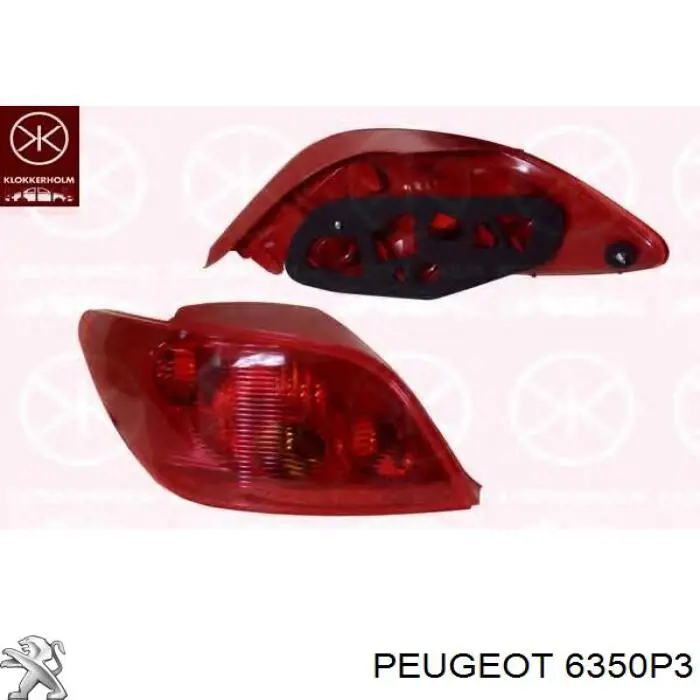 6350P3 Peugeot/Citroen ліхтар задній лівий