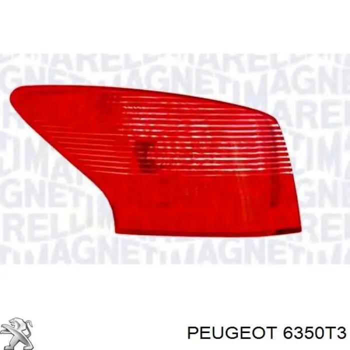 6350T3 Peugeot/Citroen ліхтар задній лівий, зовнішній