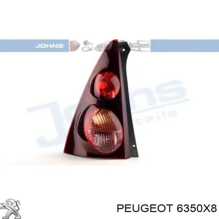 6350X8 Peugeot/Citroen Задня ліва фара