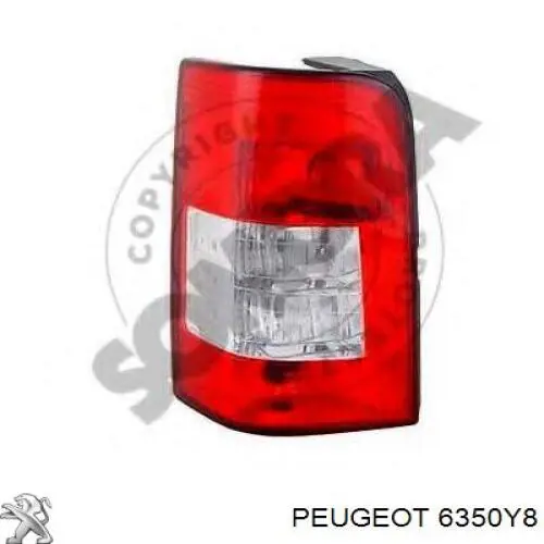 6350Y8 Peugeot/Citroen ліхтар задній лівий