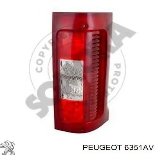 Задні ліхтарі Peugeot/Citroen 6351AV ціна, від 31.83 USD