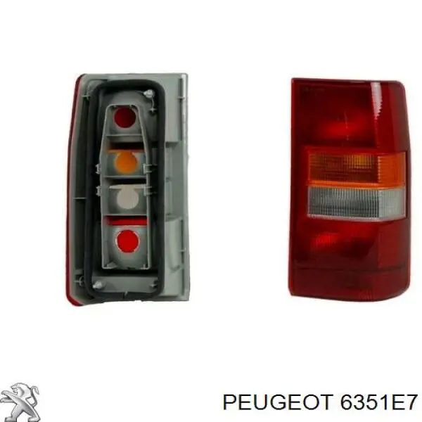 6351E7 Peugeot/Citroen ліхтар задній правий