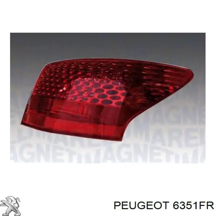 6351FR Peugeot/Citroen ліхтар задній правий, зовнішній