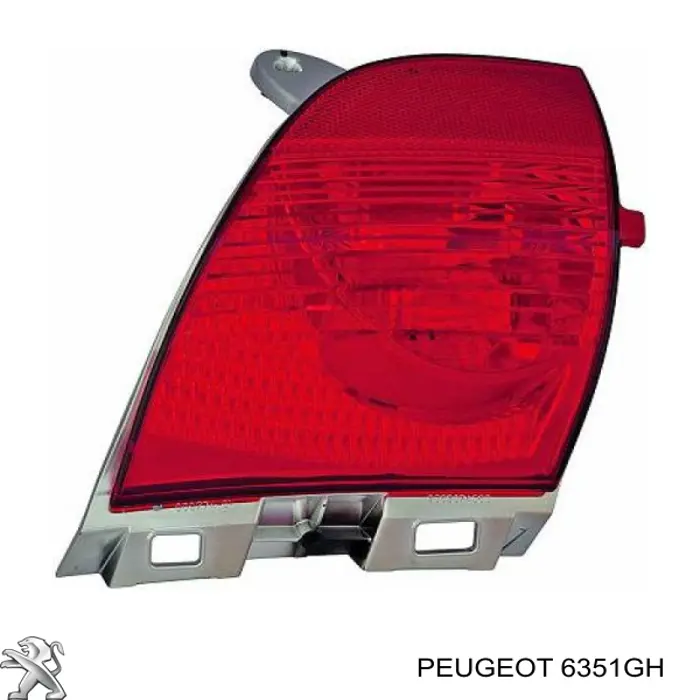 Протівотуманнка задня, права Peugeot/Citroen 6351GH ціна, від 101.32 USD