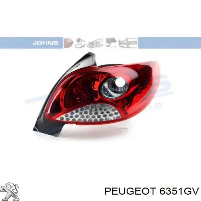 Купити 6351GV Peugeot/Citroen Задня права фара