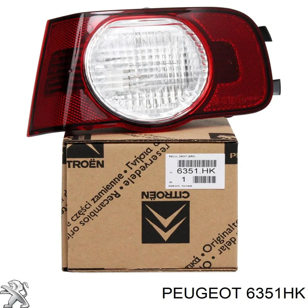 Купити 6351HK Peugeot/Citroen Ліхтар заднього бампера, правий