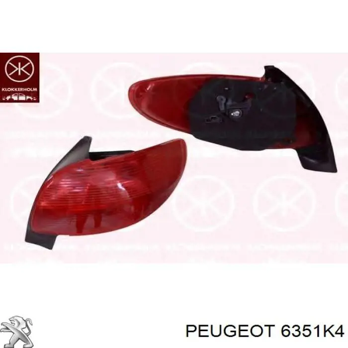Задні ліхтарі Peugeot/Citroen 6351K4 ціна, від 34.08 USD