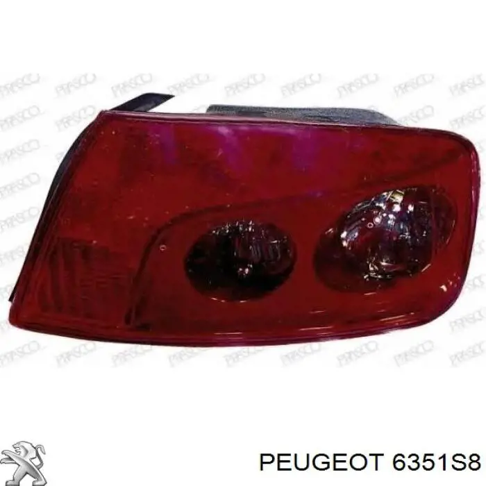 Задні ліхтарі Peugeot/Citroen 6351S8 ціна, від 71.17 USD