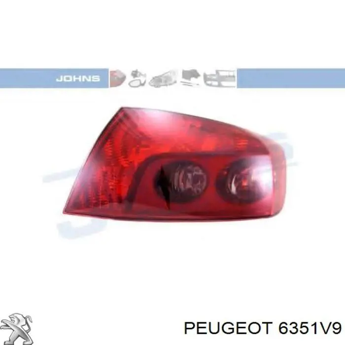 Купити 6351V9 Peugeot/Citroen Задня права фара