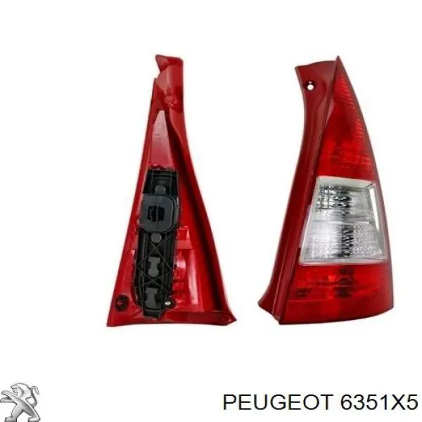 6351X5 Peugeot/Citroen ліхтар задній правий