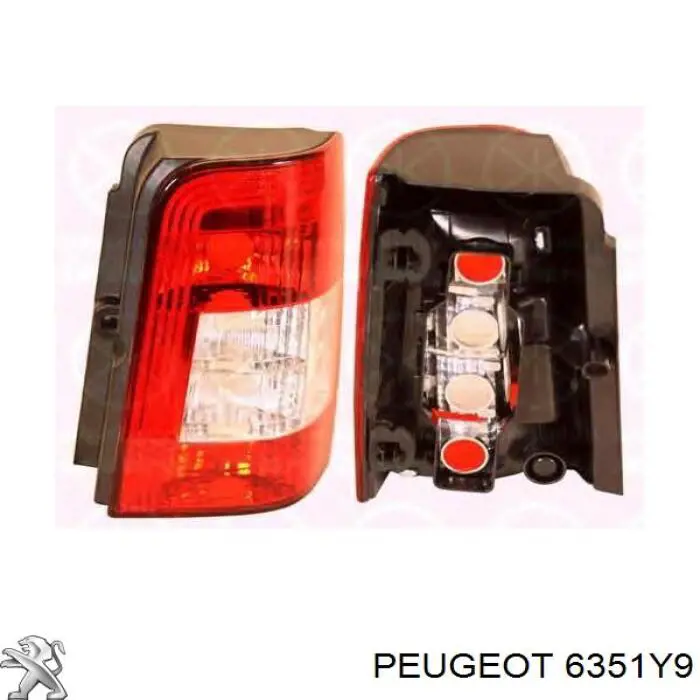 6351Y9 Peugeot/Citroen Ліхтар задній правий