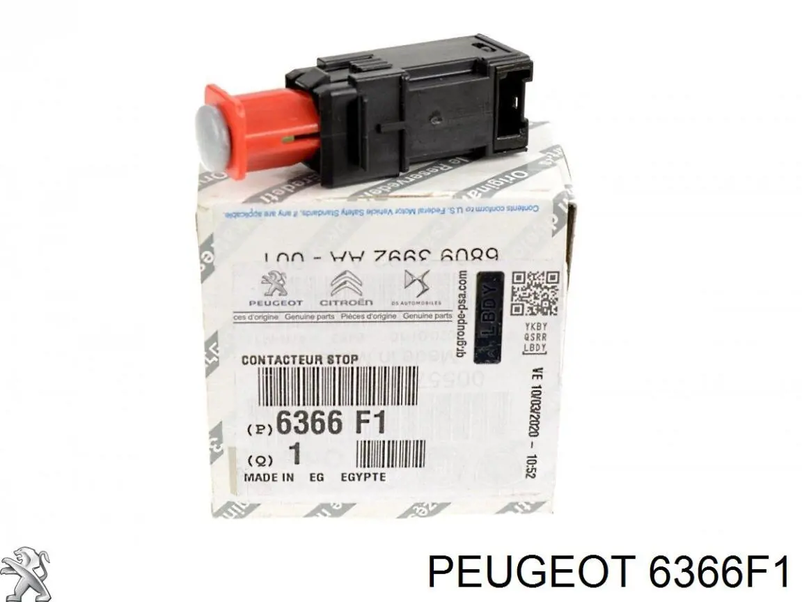 Купити 6366F1 Peugeot/Citroen Датчик педалі гальма