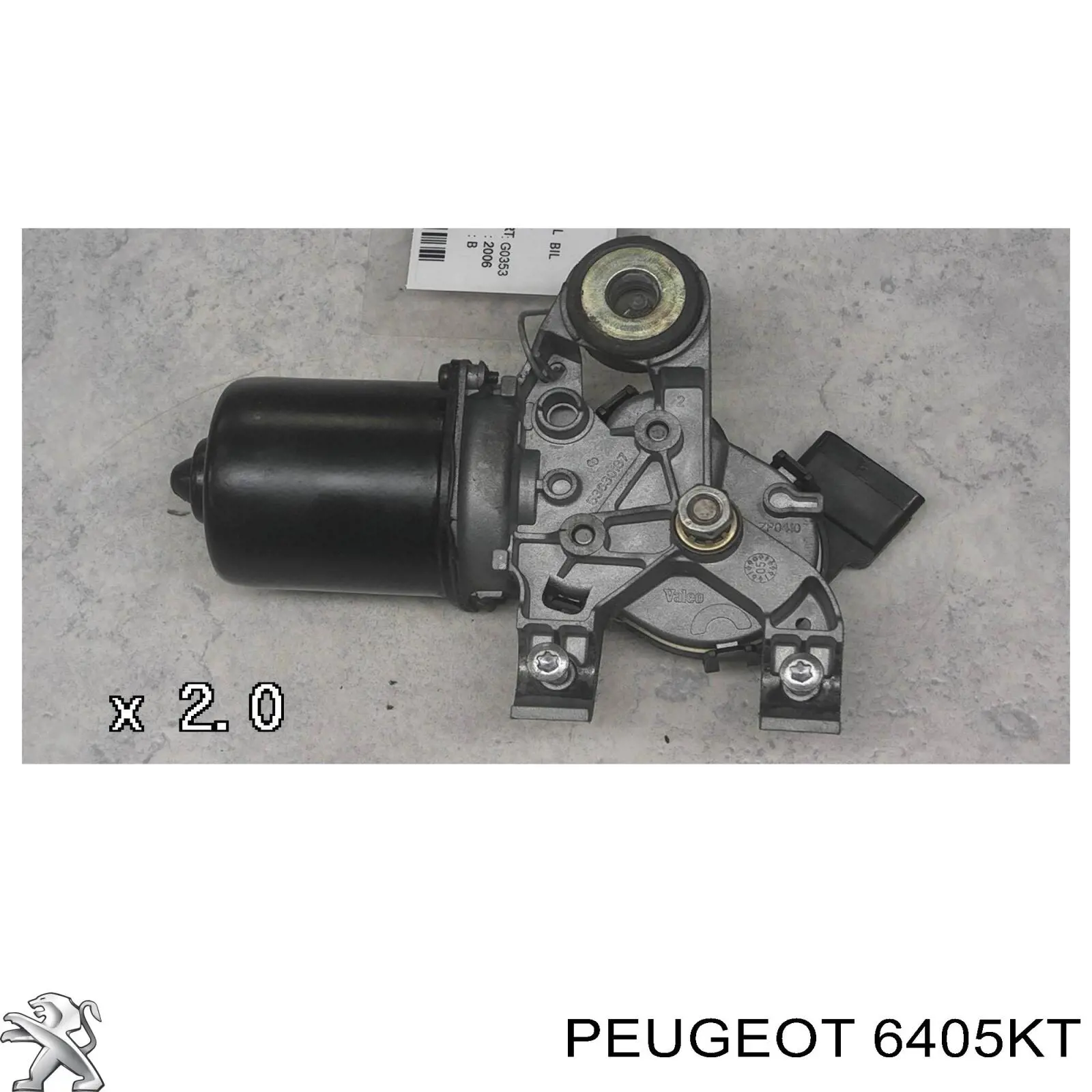 6405KT Peugeot/Citroen Мотор склоочисника лобового скла, лівий