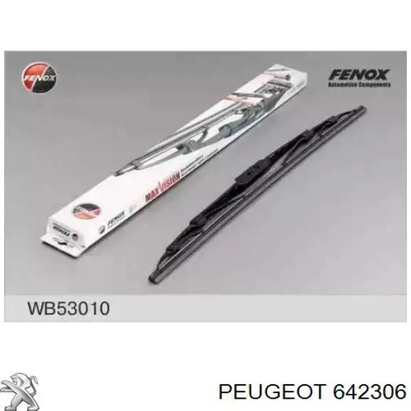 Щітка-двірник лобового скла, пасажирська Peugeot/Citroen 642306 ціна, від 26.23 USD