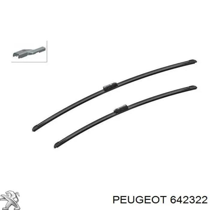 Щітка-двірник лобового скла, водійська Peugeot/Citroen 642322 ціна, від 15.63 USD