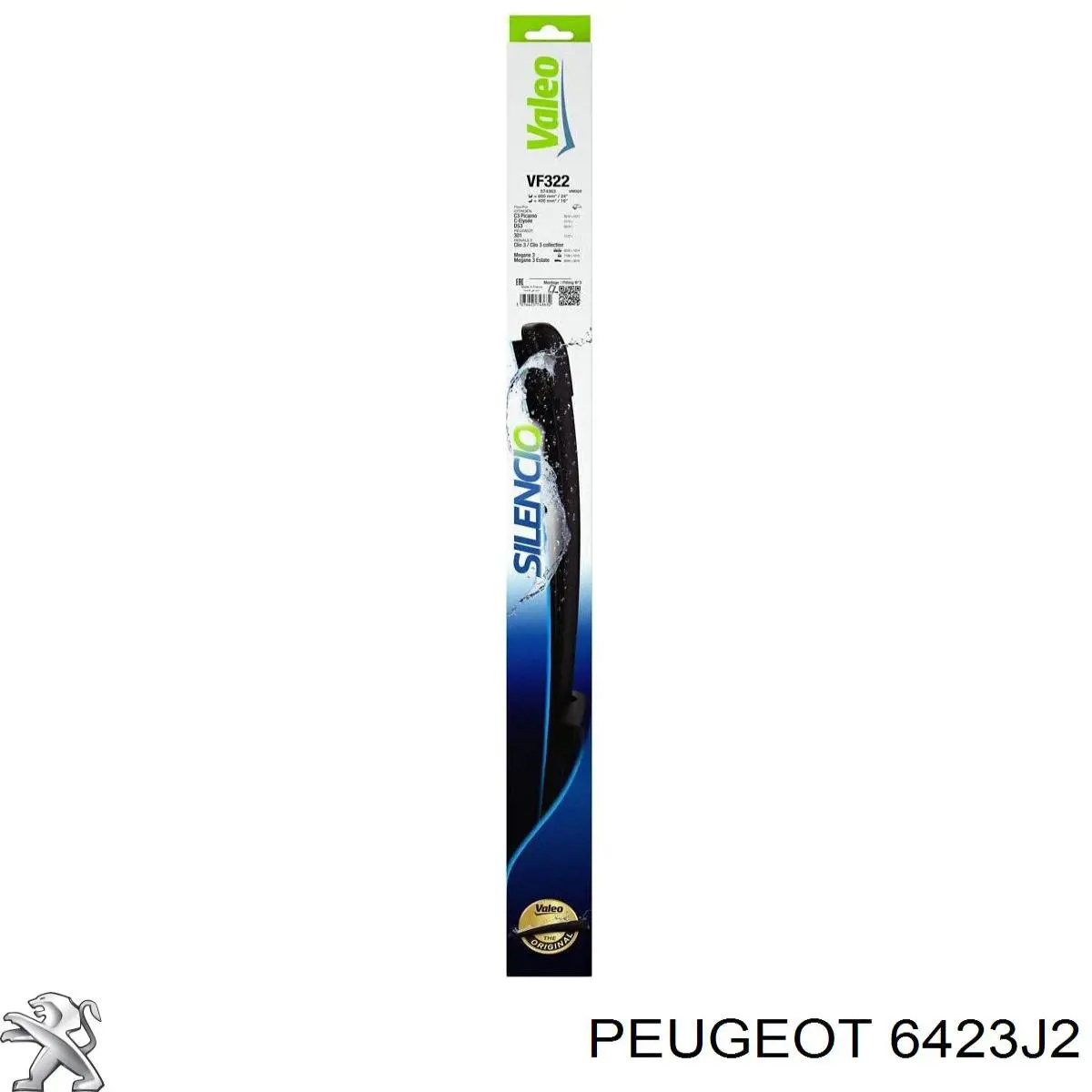 Щітка-двірник лобового скла, пасажирська Peugeot/Citroen 6423J2 ціна, від 7.27 USD