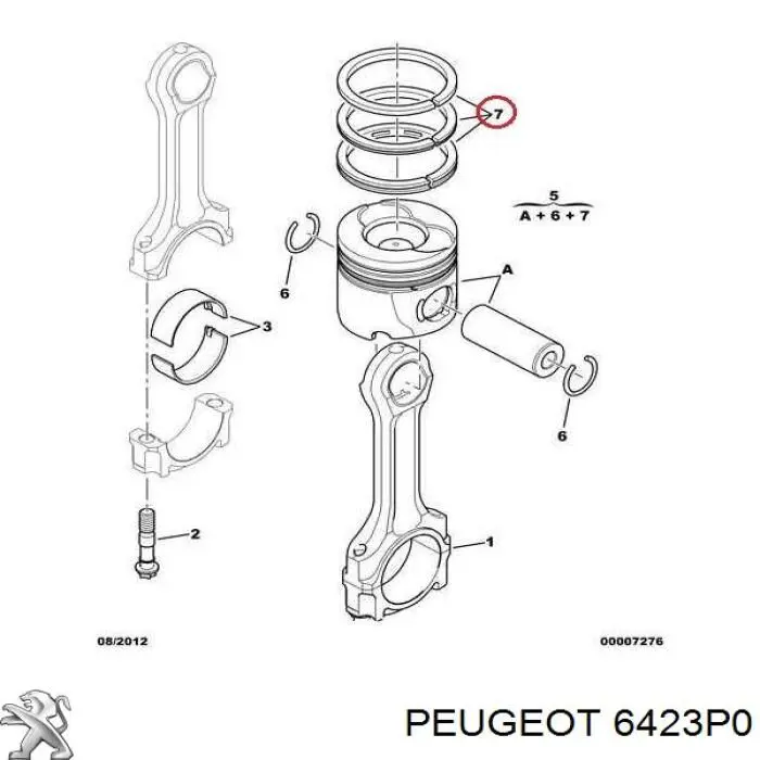 Щітка склоочисника лобового скла, водійська Peugeot/Citroen 6423P0