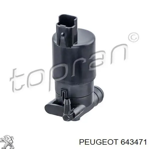 643471 Peugeot/Citroen насос-двигун омивача скла, переднього