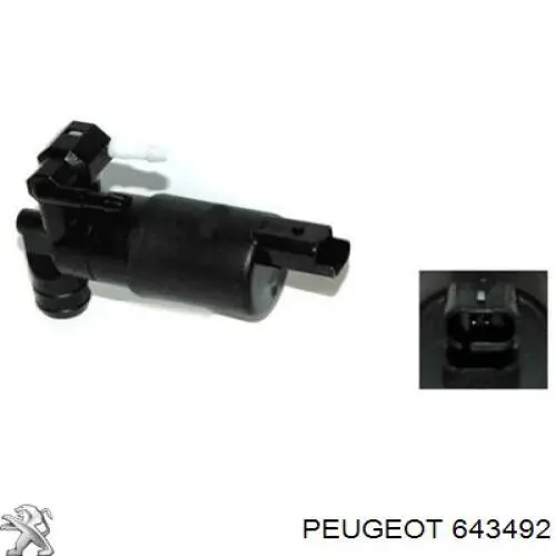 Купити 643492 Peugeot/Citroen Мотор омивача лобового скла