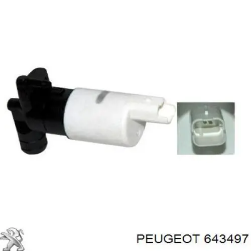 Моторчик омивача переднього скла Peugeot/Citroen 643497 ціна, від 11.51 USD