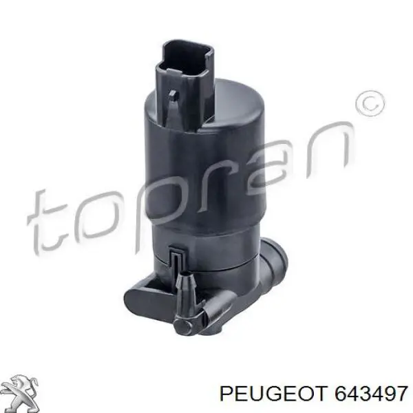 643497 Peugeot/Citroen насос-двигун омивача скла, переднього