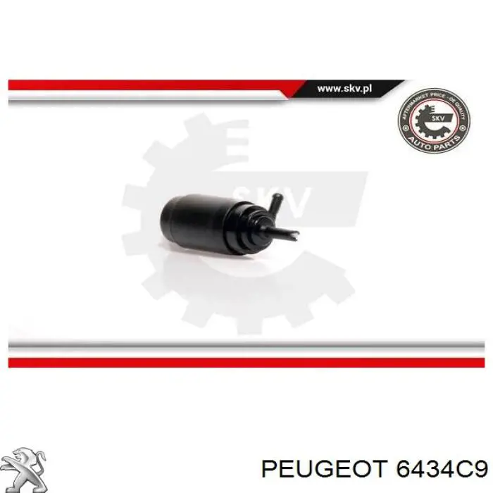 6434C9 Peugeot/Citroen насос-двигун омивача скла, переднього