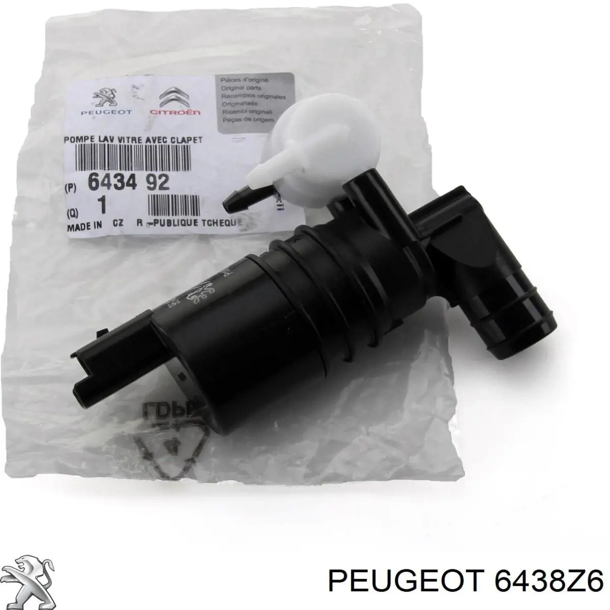 Форсунка омивача 6438Z6 Peugeot/Citroen