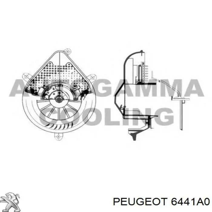 6441A0 Peugeot/Citroen двигун вентилятора пічки (обігрівача салону)