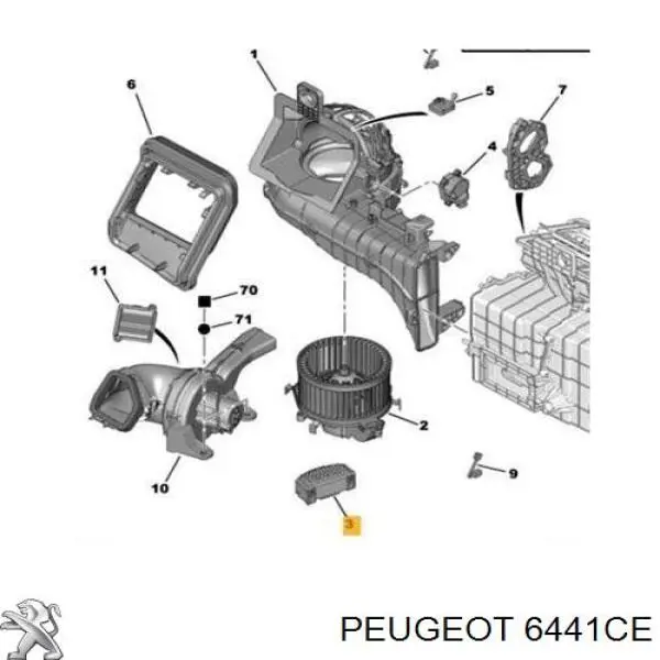 Реле обігрівача Peugeot/Citroen 6441CE