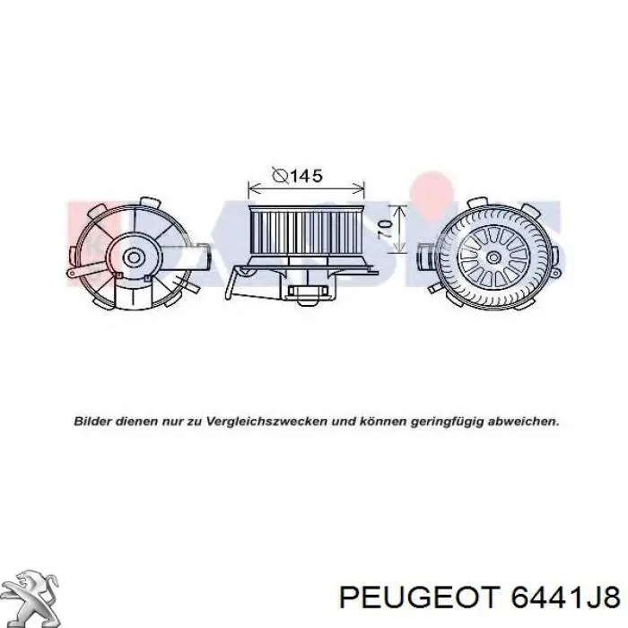 Моторчик пічки Peugeot/Citroen 6441J8