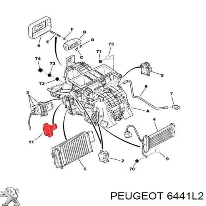 6441L2 Peugeot/Citroen резистор (опір пічки, обігрівача салону)