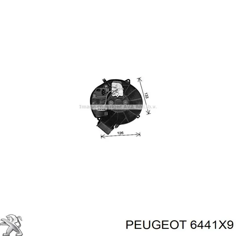 Двигун вентилятора пічки (обігрівача салону) Peugeot/Citroen 6441X9 ціна, від 132.85 USD