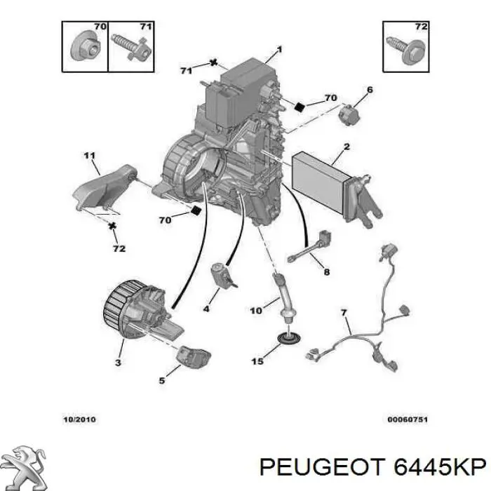 Датчик температури випарювача 6445KP Peugeot/Citroen