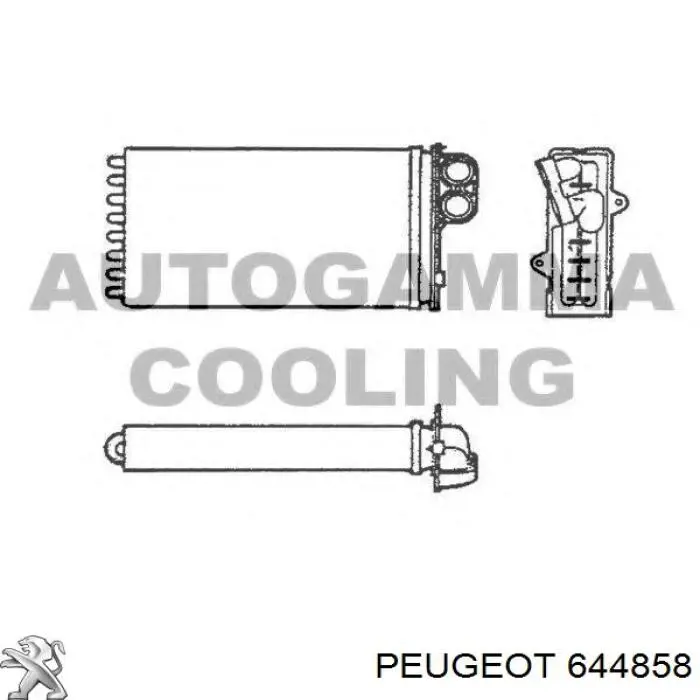 644858 Peugeot/Citroen Радіатор опалювача салону