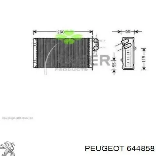 Радіатор пічки (обігрівача) Peugeot/Citroen 644858 ціна, від 21.90 USD