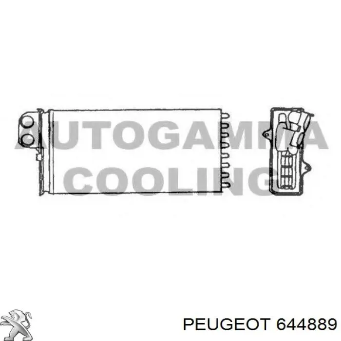 Радіатор пічки (обігрівача) 644889 Peugeot/Citroen