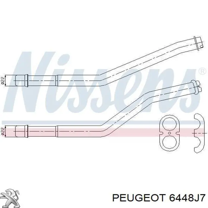Патрубок грубки Peugeot/Citroen 6448J7 ціна, від 7.59 USD